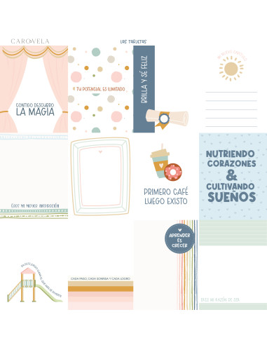 Bloc papeles 12x12" Recreo, Caro Vela