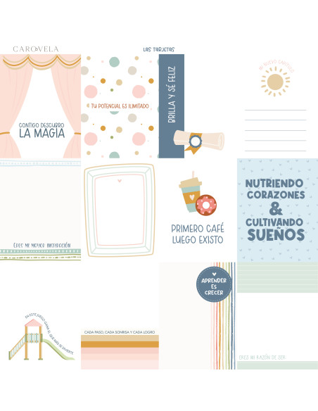 Bloc papeles 12x12" Recreo, Caro Vela