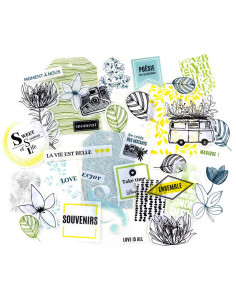 Troquelados de papel vegetal yellow de Florileges