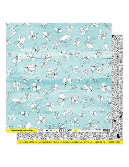 kit papel Yellow de florileges