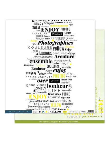 kit papel Yellow de florileges