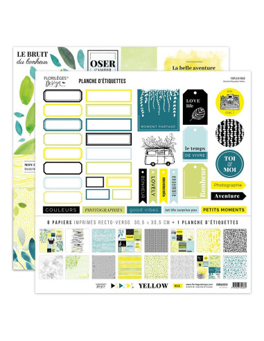 kit papel Yellow de florileges
