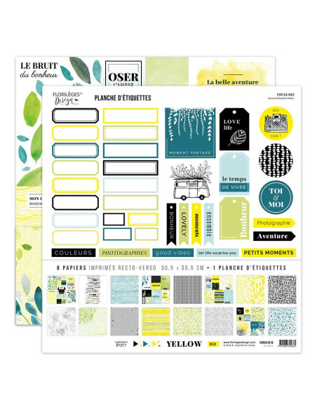 kit papel Yellow de florileges