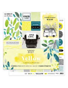 kit papel Yellow de florileges