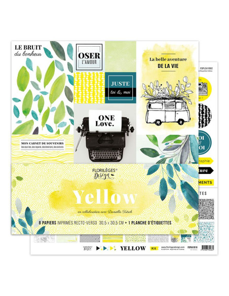 kit papel Yellow de florileges