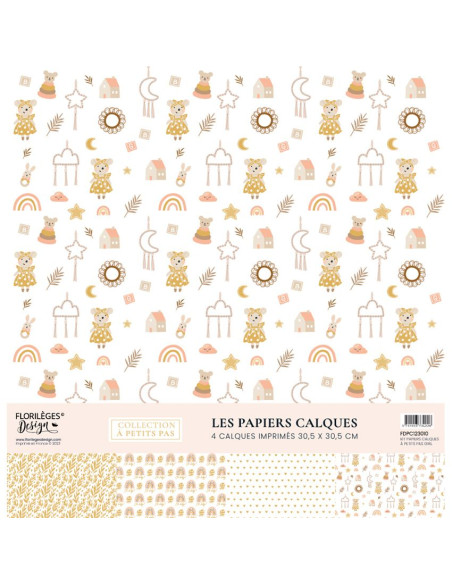 kit papel  vegetal A petit pas girl de florileges