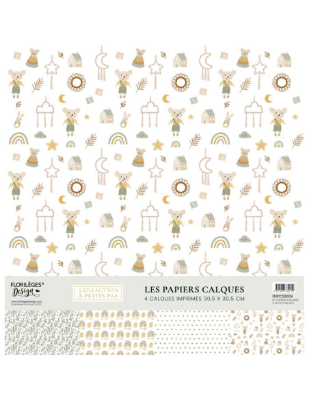 Kit papel vegetal A petit pas boy de Florileges