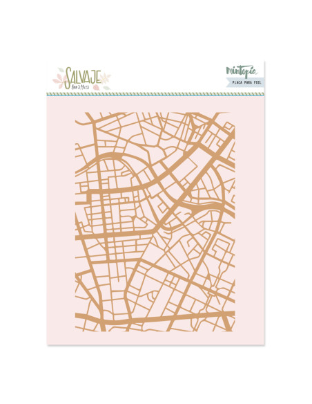 Placa hot Foil&fun Fondo Plano, Salvaje de Mintopía