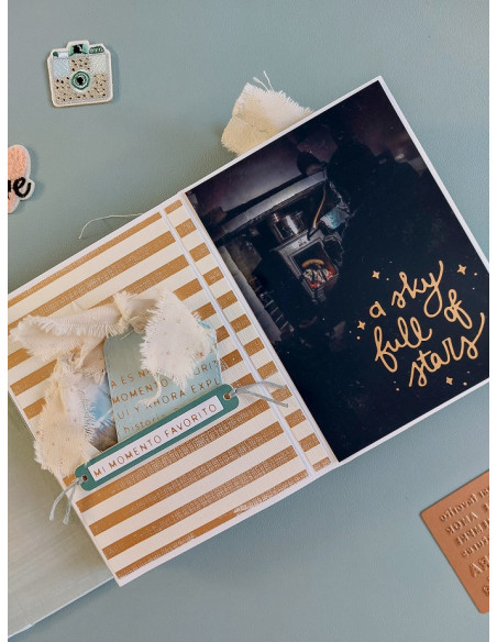 Placa hot Foil&fun Fondo Rayas, Salvaje de Mintopía