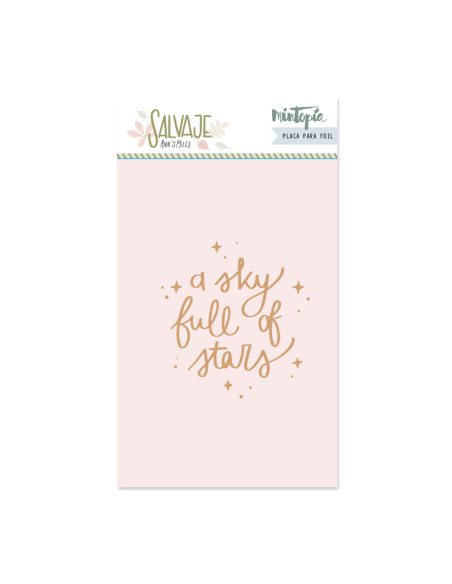 Placa hot Foil&fun Full of stars, Salvaje de Mintopía