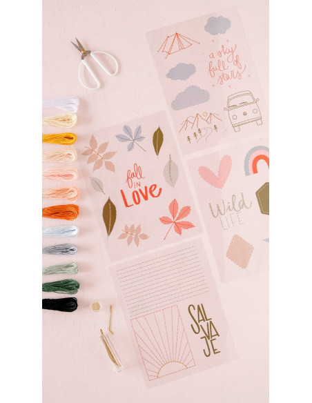 Set para bordado, Salvaje de Mintopía