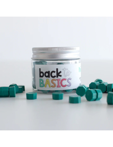 Bote de perlas de lacre Azul verdoso de Mintopía