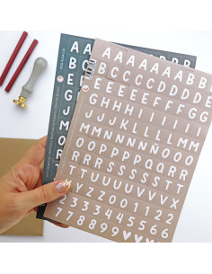 Set de 2 alfabetos adhesivos, Aridad de Alúa Cid