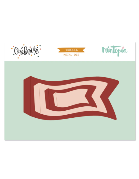 Troquel Banderolas Celebrate de Mintopía