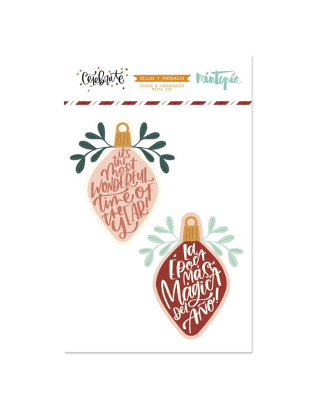 Sello y Adorno lettering Celebrate de Mintopía