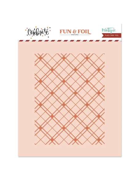 Placa fondo plaid de Mintopía