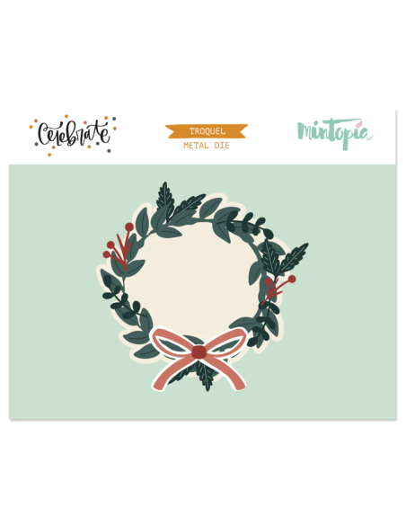 Troquel Corona Navideña de Mintopía