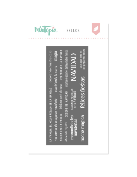 Sellos frases navideñas de Mintopía