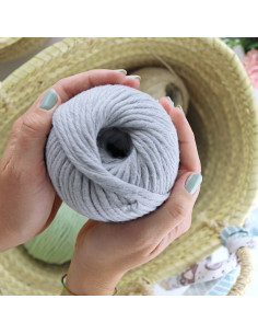Ovillo macramé gris