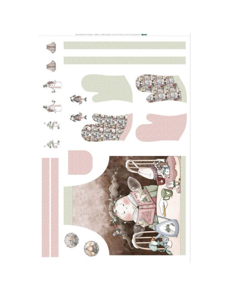 Panel delantal Una navidad en el bosque del altillo de los duendes