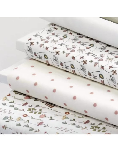 Tela flores y hojas de El altillo de los duendes