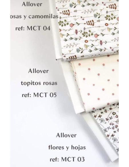 Tela flores y hojas de El altillo de los duendes