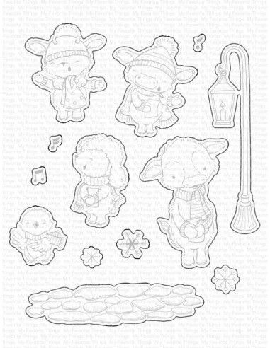 Troquel Christmas Carols de My Favorite Things