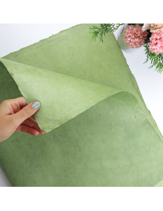 Papel hecho a mano color Verde