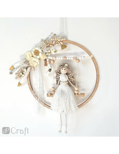 Cinta de encaje 2,5 cm color blanco 2 m