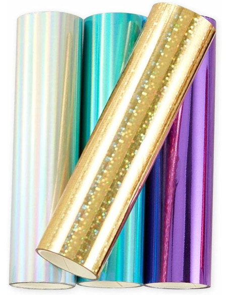 Glimmer Hot Foil Fuchsia Flower, Moondust, Speckled Aura and Prism (Pack 4) Spellbinders