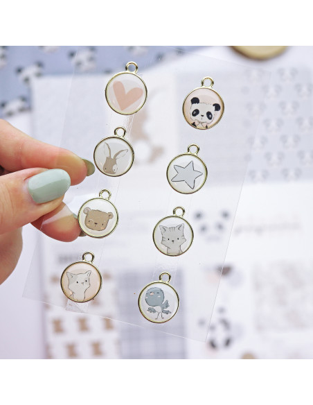 Charms metálicos Pequeño Panda