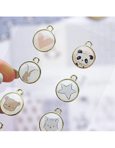 Charms metálicos Pequeño Panda