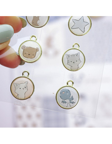 Charms metálicos Pequeño Panda