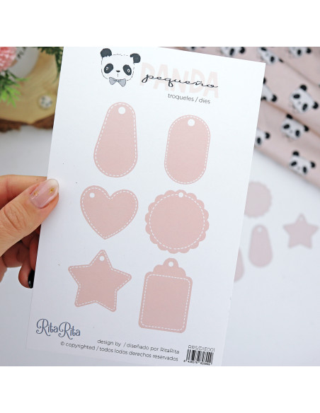 Troquel etiquetas Bebé Pequeño Panda