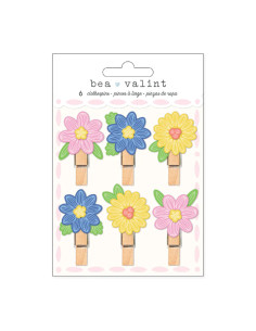 Pinzas de madera Poppy and Pear