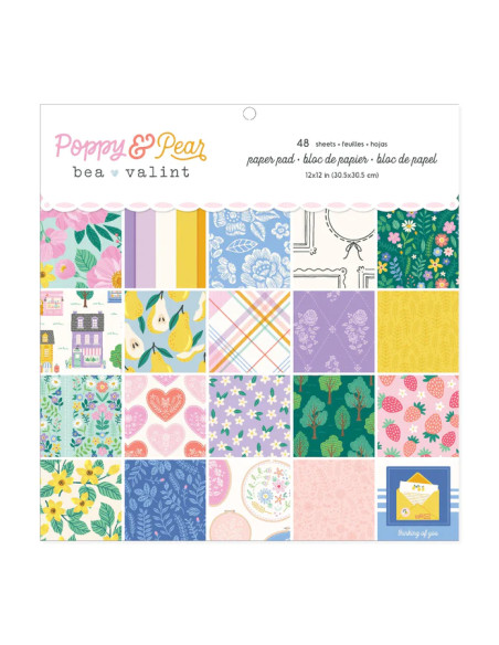 Bloc 12x12" Poppy and Pear