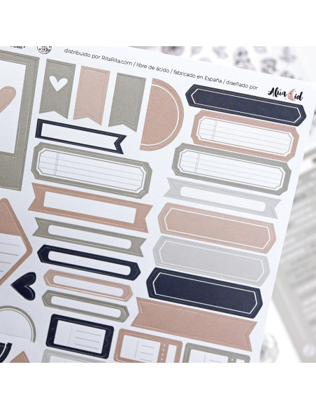 Hoja de troquelados Rita's Diary 2024. Especial documenta