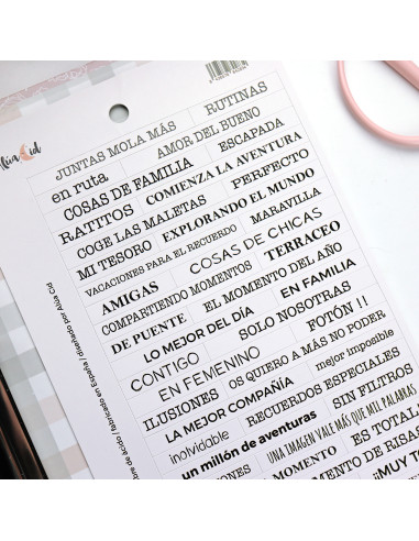 Pegatinas frases Blanco Rita's Diary