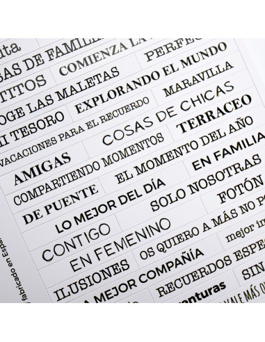 Pegatinas frases Blanco Rita's Diary