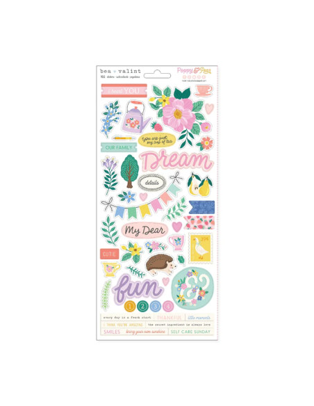 Hoja de Pegatinas Popyy and Pear de Bea Valint