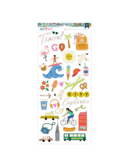 Hoja de Pegatina Coast to Coast