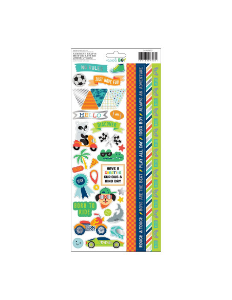 Hoja de pegatinas Cool Boy de Pebbles