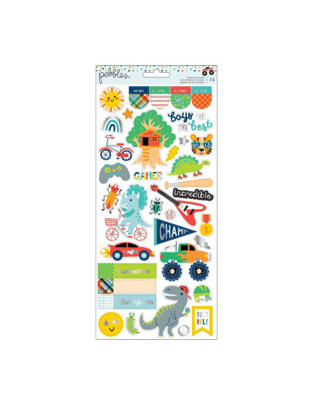 Hoja de pegatinas Cool Boy de Pebbles