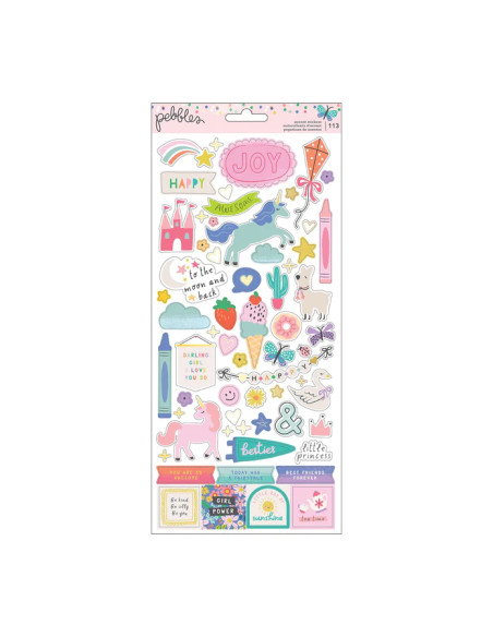 Hoja de pegatinas Cool Girl de Pebbles