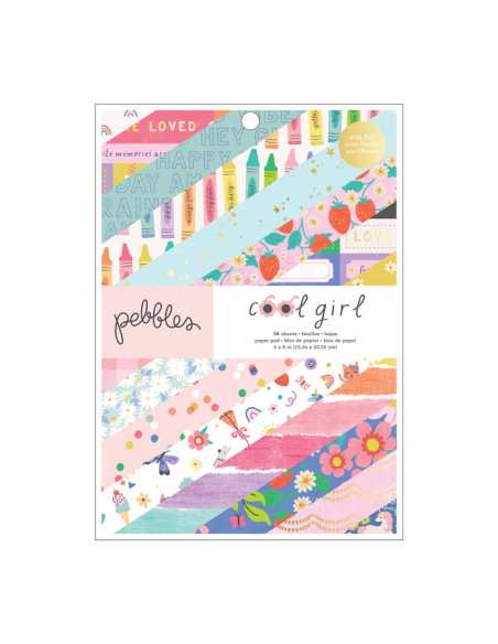 Bloc 6x8" Cool Girl de Pebbles