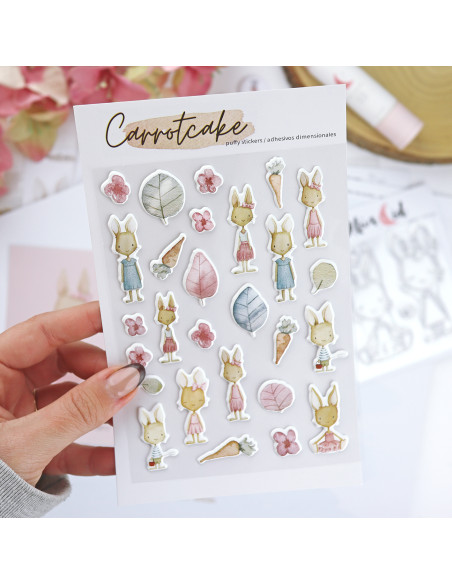 Pegatinas puffy Carrotcake de Alúa Cid