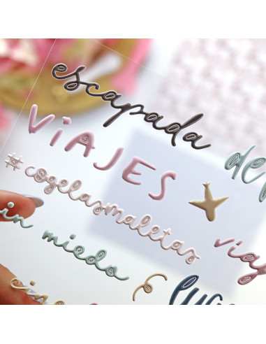 Pegatinas puffy Escapada Color