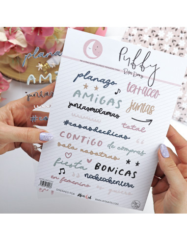 Pegatinas puffy En Femenino Color