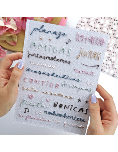 Pegatinas puffy En Femenino Color