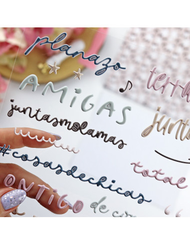 Pegatinas puffy En Femenino Color